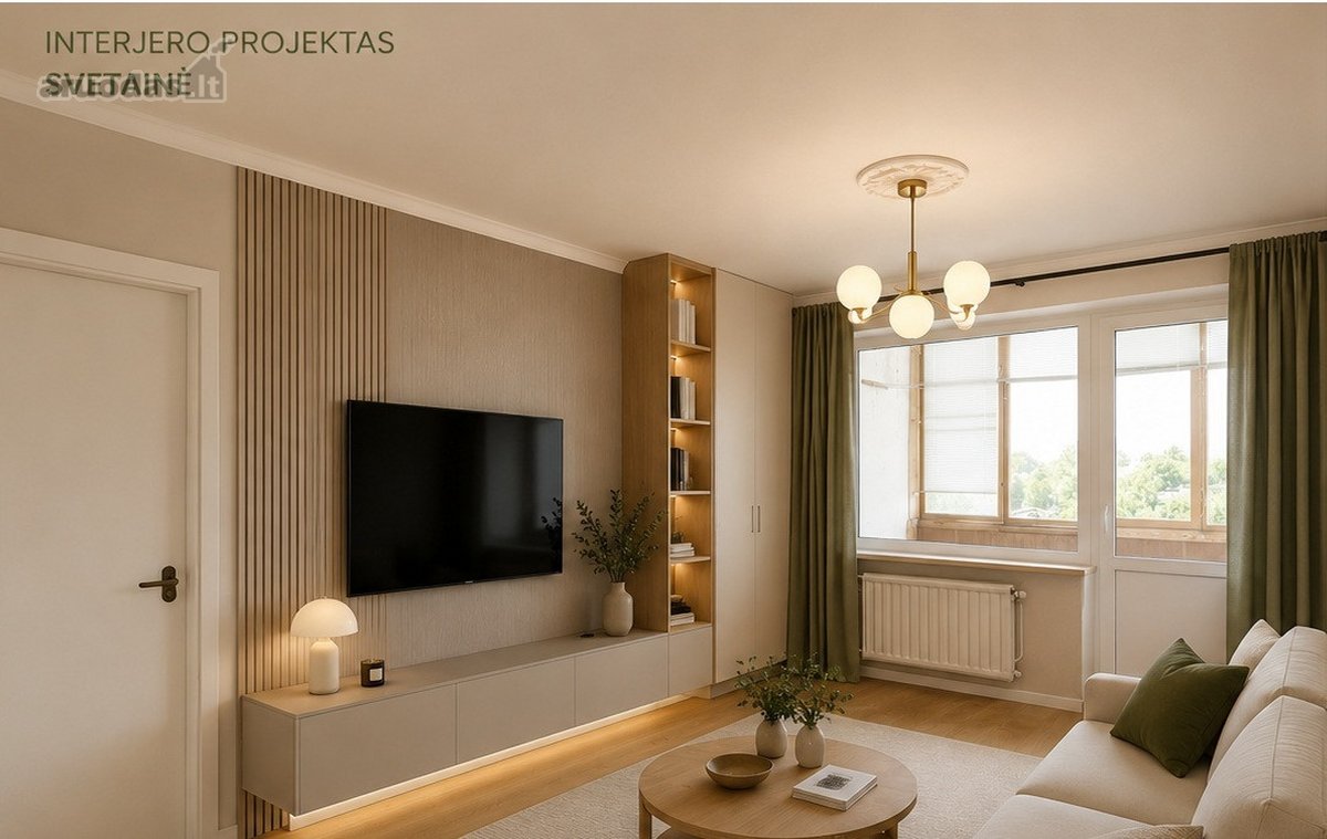 Parduodamas erdvus 2 kambarių butas,