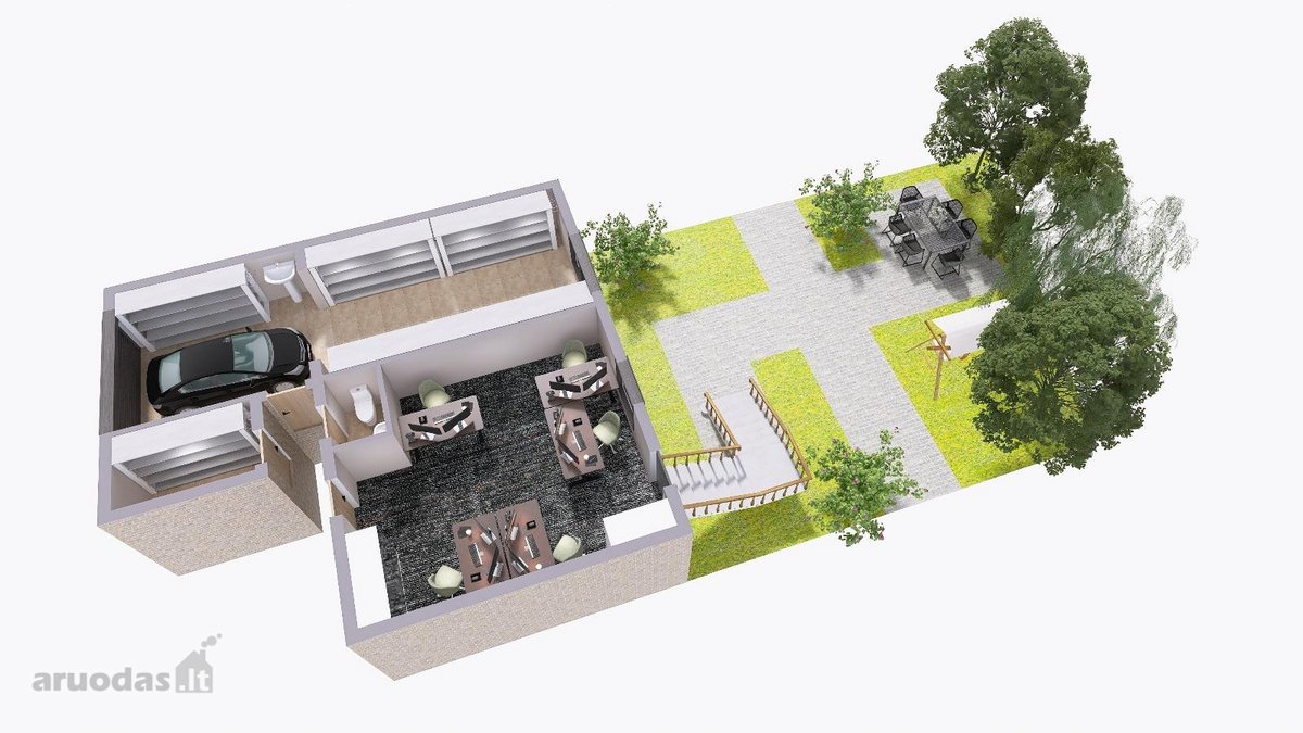 71 m² biuras su sandėliu ir privačiu kiemeliu - nuotraukos Nr. 10