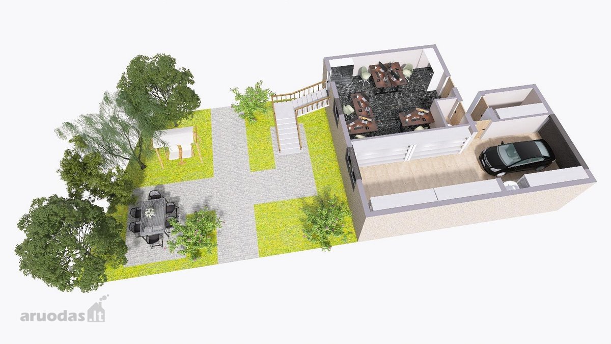 71 m² biuras su sandėliu ir privačiu kiemeliu - nuotraukos Nr. 11