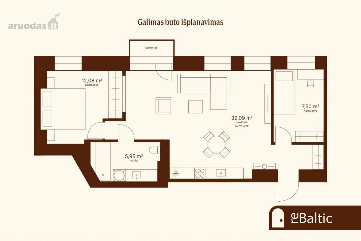 Jaukus butas su židiniu ir vaizdu į - nuotraukos Nr. 10