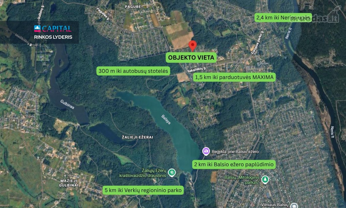 Parduodamas Namų Valdos Sklypas Šalia Verkių - nuotraukos Nr. 15