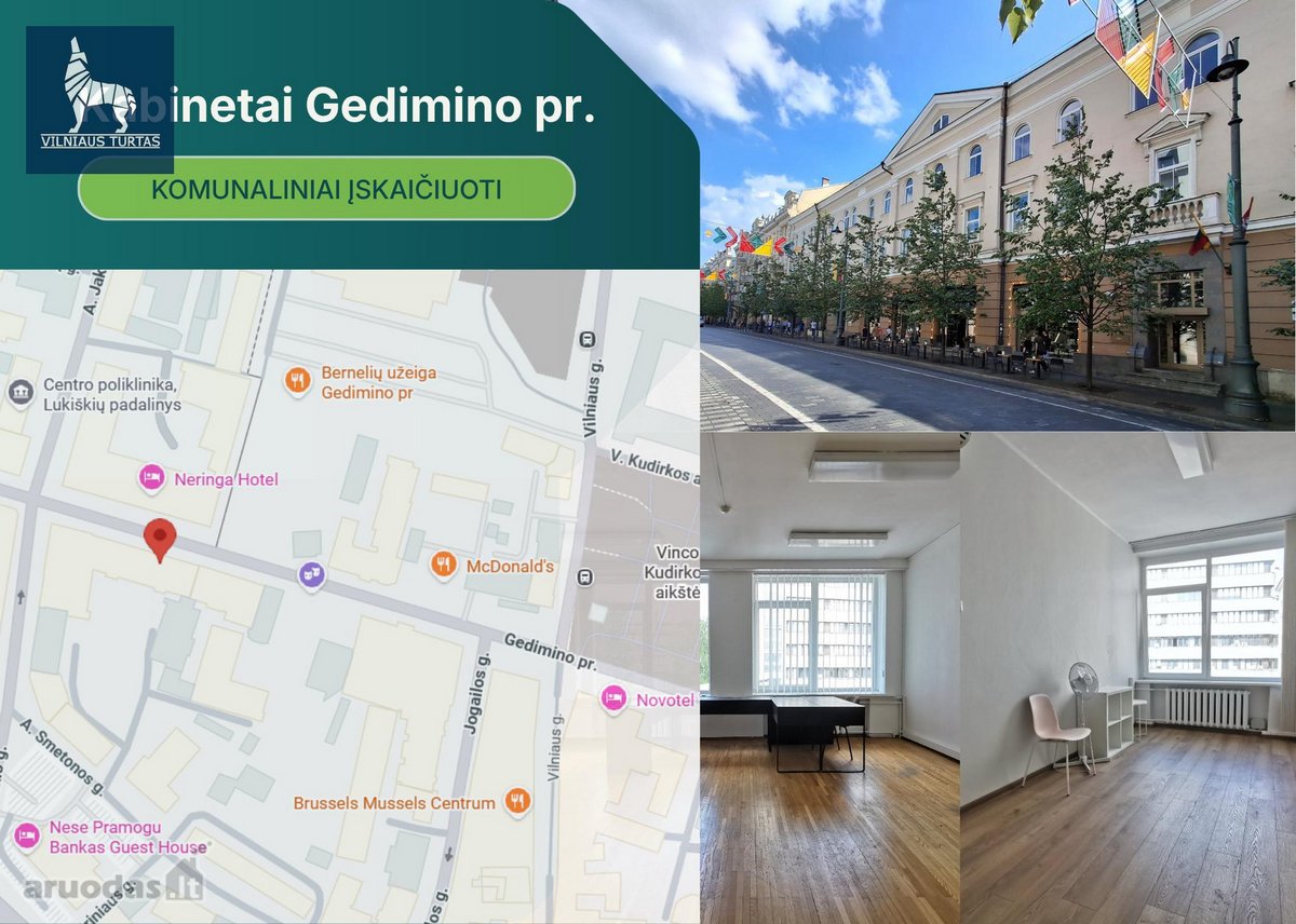 Išnuomojami kabinetai Gedimino pr. 26 (su - nuotraukos Nr. 3