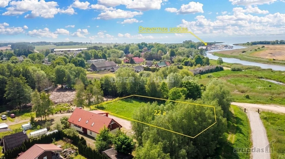 Unikalus sklypas prie Drevernos upės