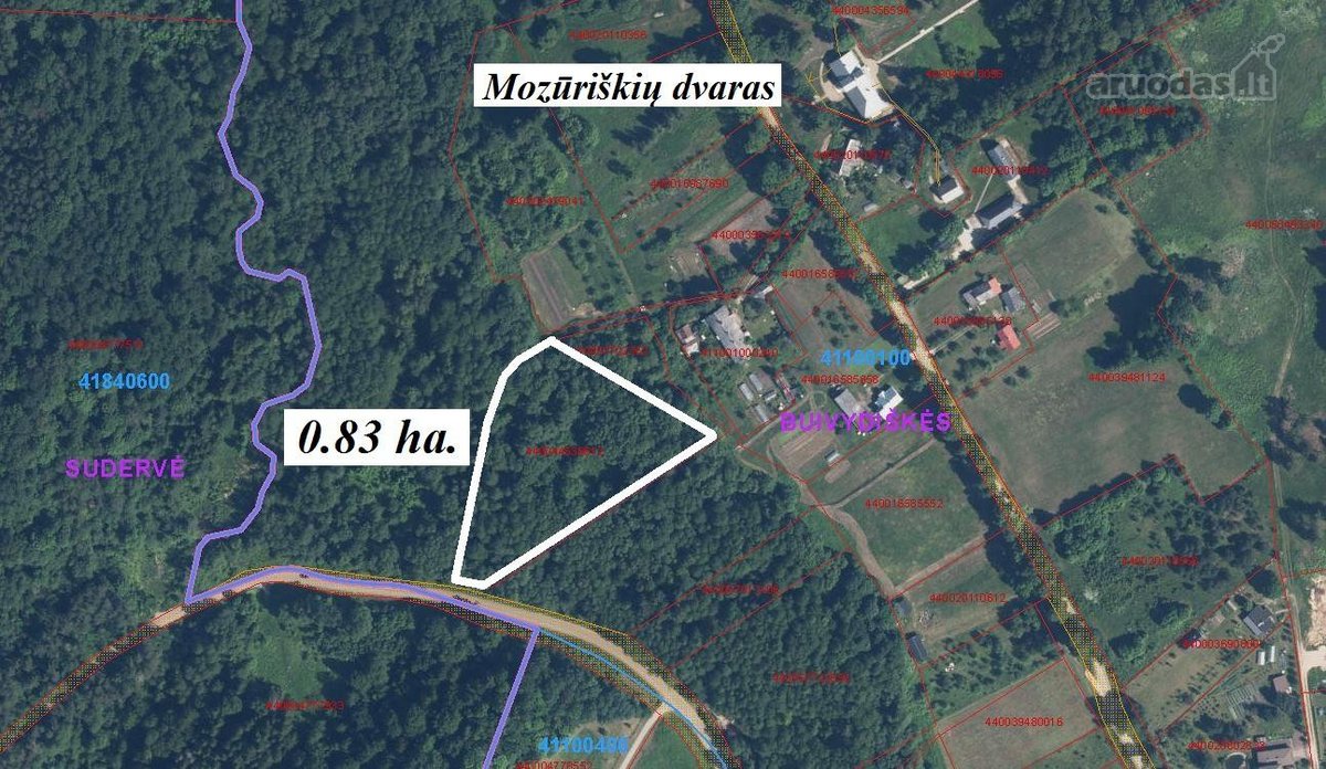 Parduodamas 0,8257 ha. Mūp sklypas Vilniaus r