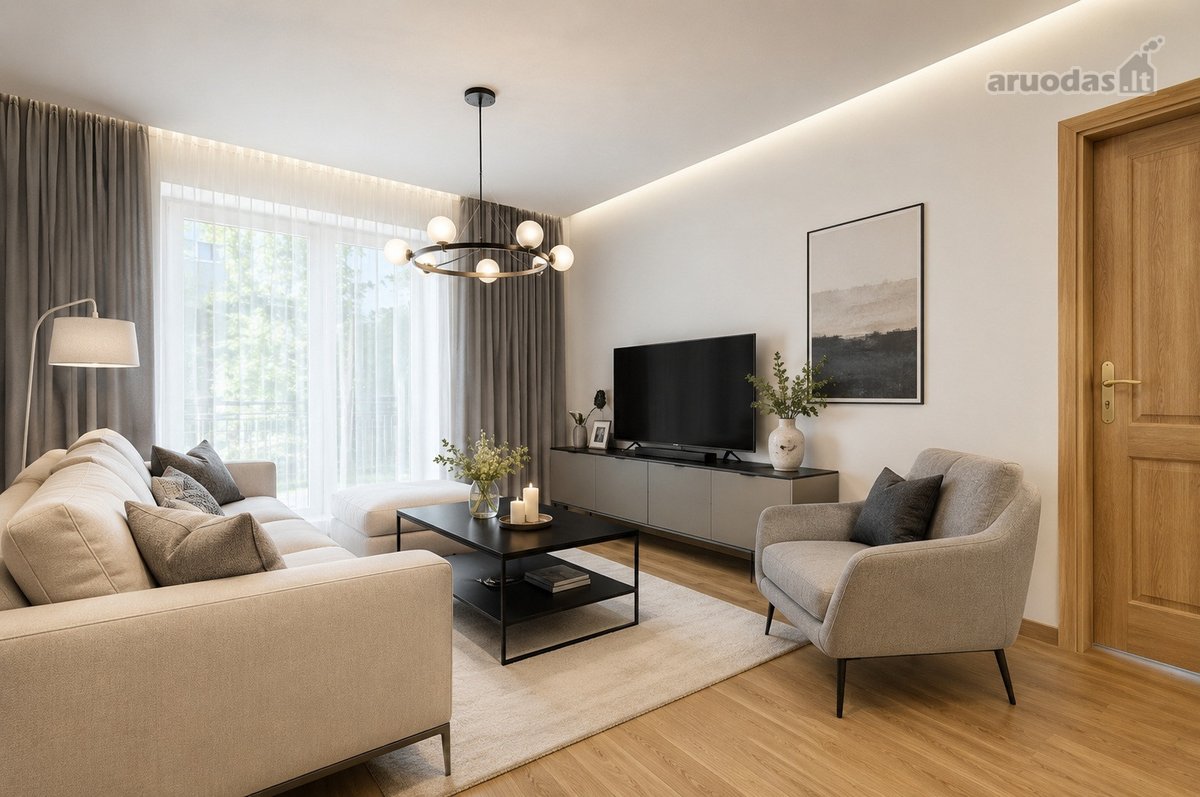 Parduodamas šviesus ir jaukus 4 k., 118,12 kv