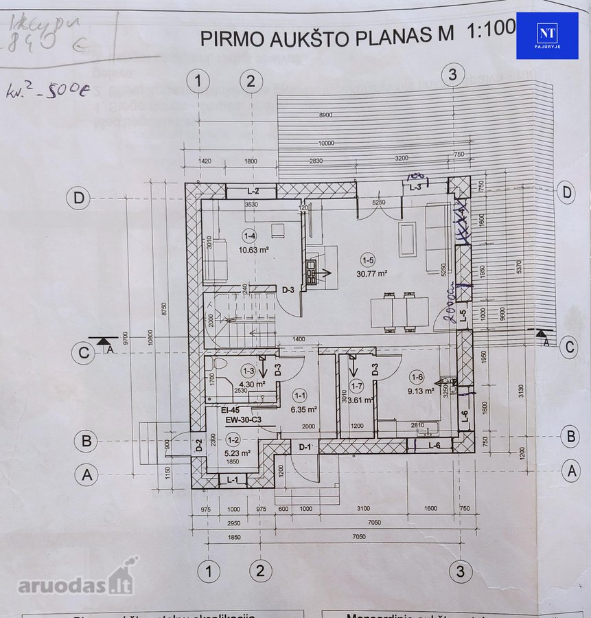 Šalia Karklės Grabių K. parduodamas modernus, - nuotraukos Nr. 44