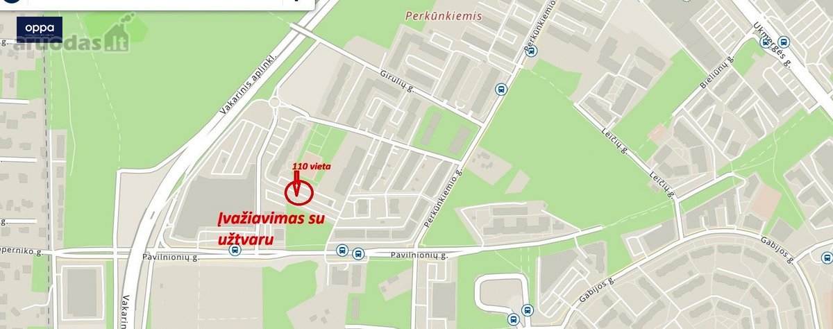 Perkūnkiemio g parduodama parkavimo vieta.