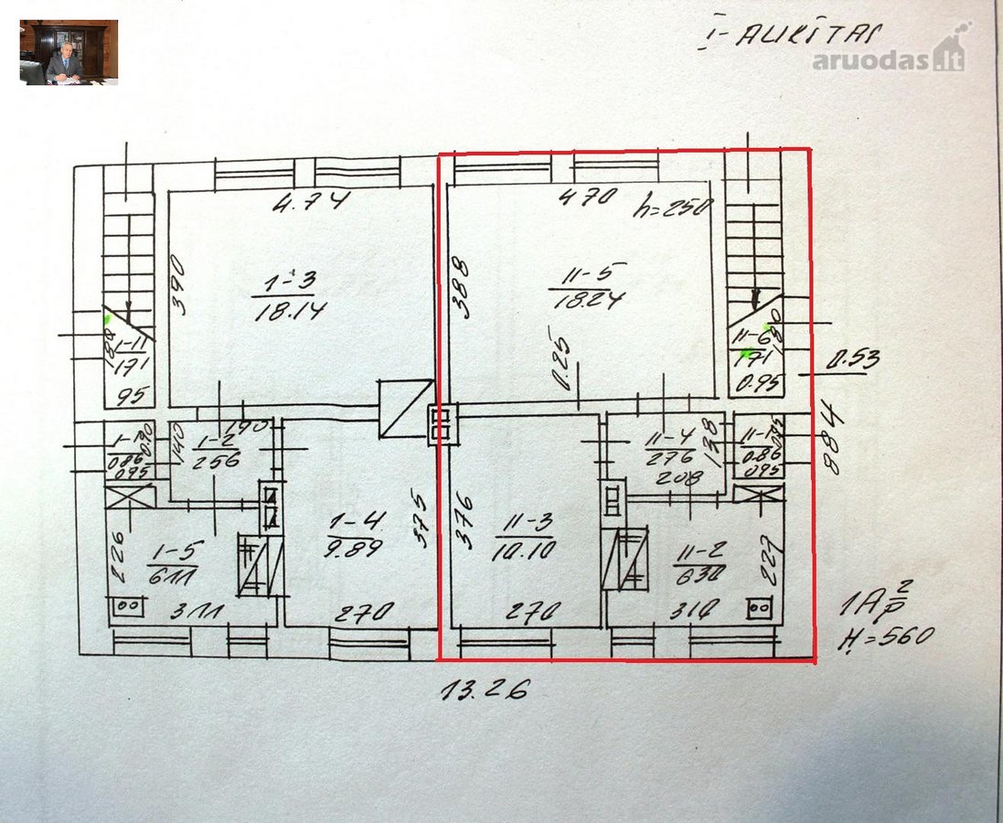 Du butai su atskirais įėjimais po 38 kv.m. - nuotraukos Nr. 7