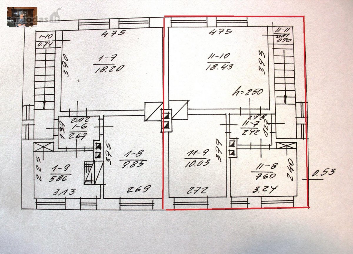Du butai su atskirais įėjimais po 38 kv.m. - nuotraukos Nr. 16