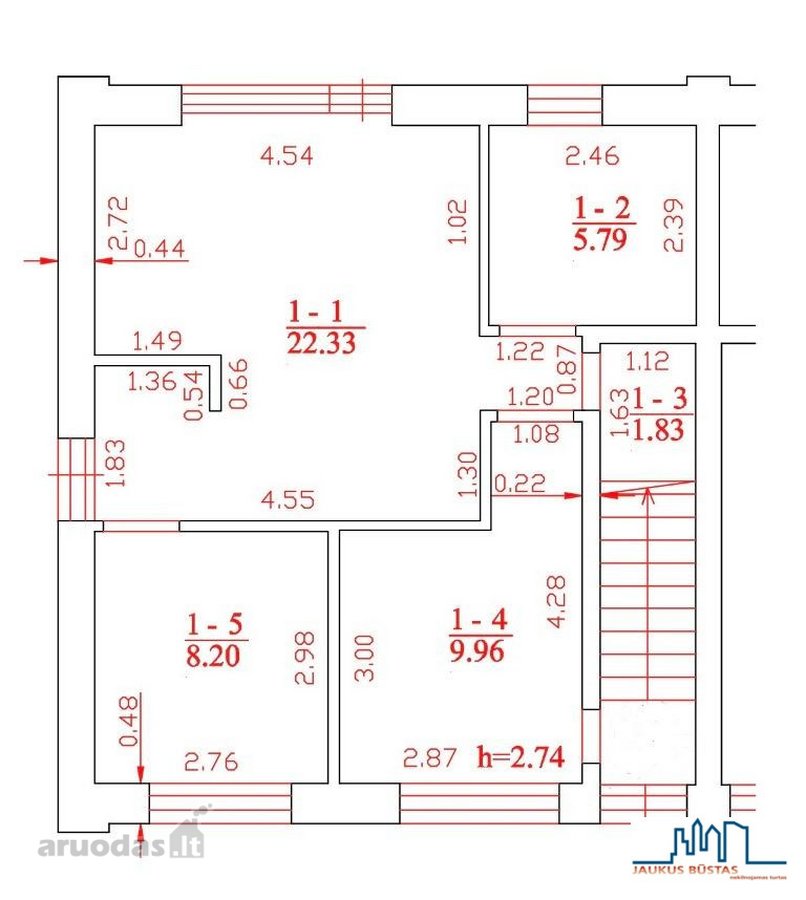 Parduodame 3 kambarių, 48.2m² bendrojo ploto - nuotraukos Nr. 11