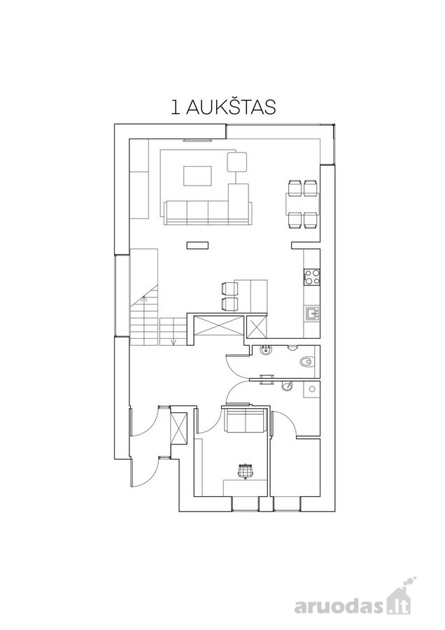 Erdvus šeimos namas šalia miško – statytas sau. - nuotraukos Nr. 21