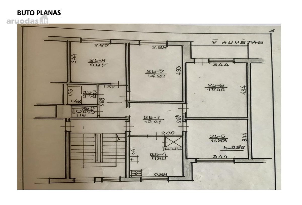 Parduodamas erdvus, 78 kv. m. 4 kambarių - nuotraukos Nr. 3