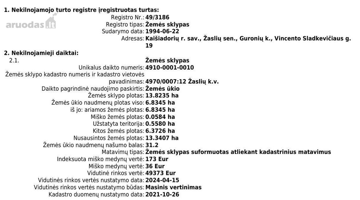Parduodamas žemės ūkio paskirties sklypas su - nuotraukos Nr. 9