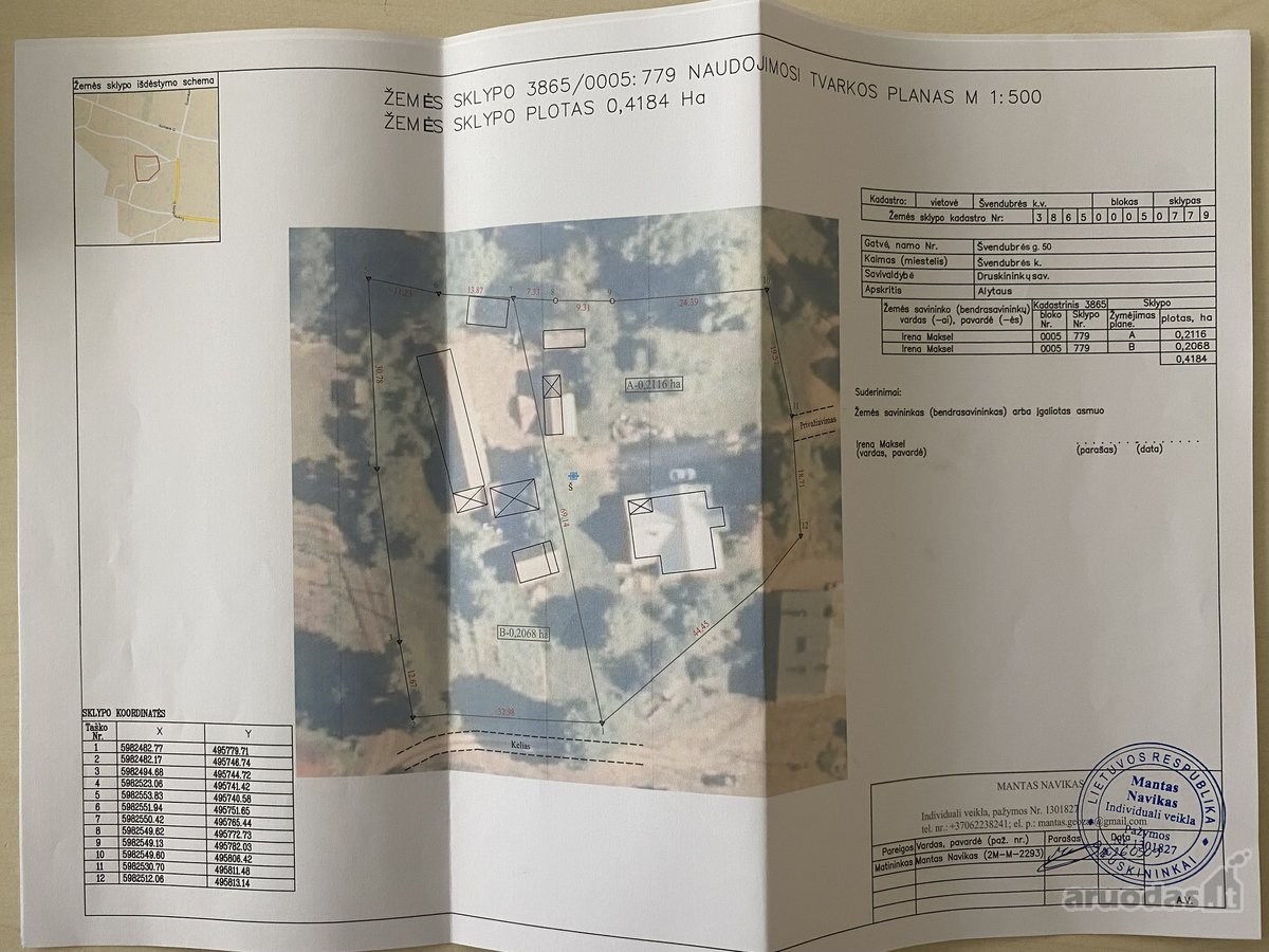 Parduodamas išskirtinis sodybos kampelis prie