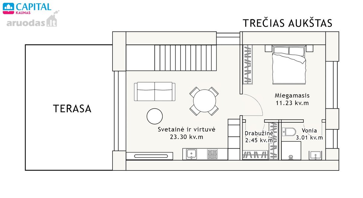 Šalia Vilniaus Centro, Netoli Aušros Vartų - nuotraukos Nr. 34