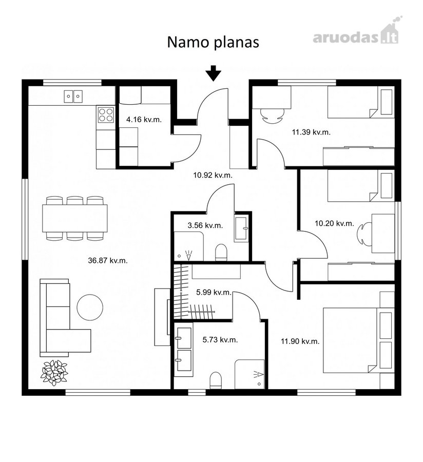 Parduodamas Erdvus Namas Trušeliuose, Šalia - nuotraukos Nr. 47