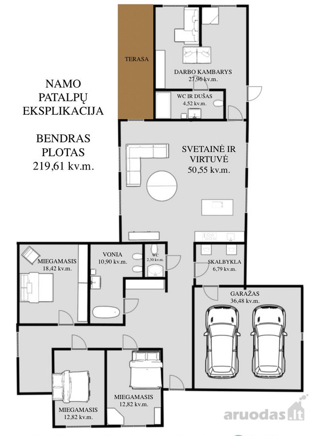 Parduodamas Išskirtinis Vieno Aukšto Namas - nuotraukos Nr. 29