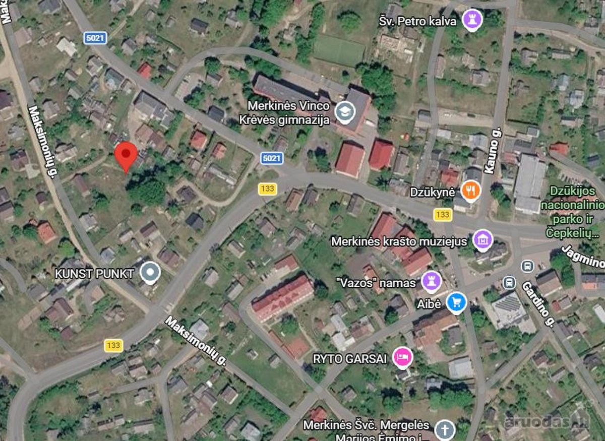 Merkinės centre parduodamas 16 a namų valdos - nuotraukos Nr. 4