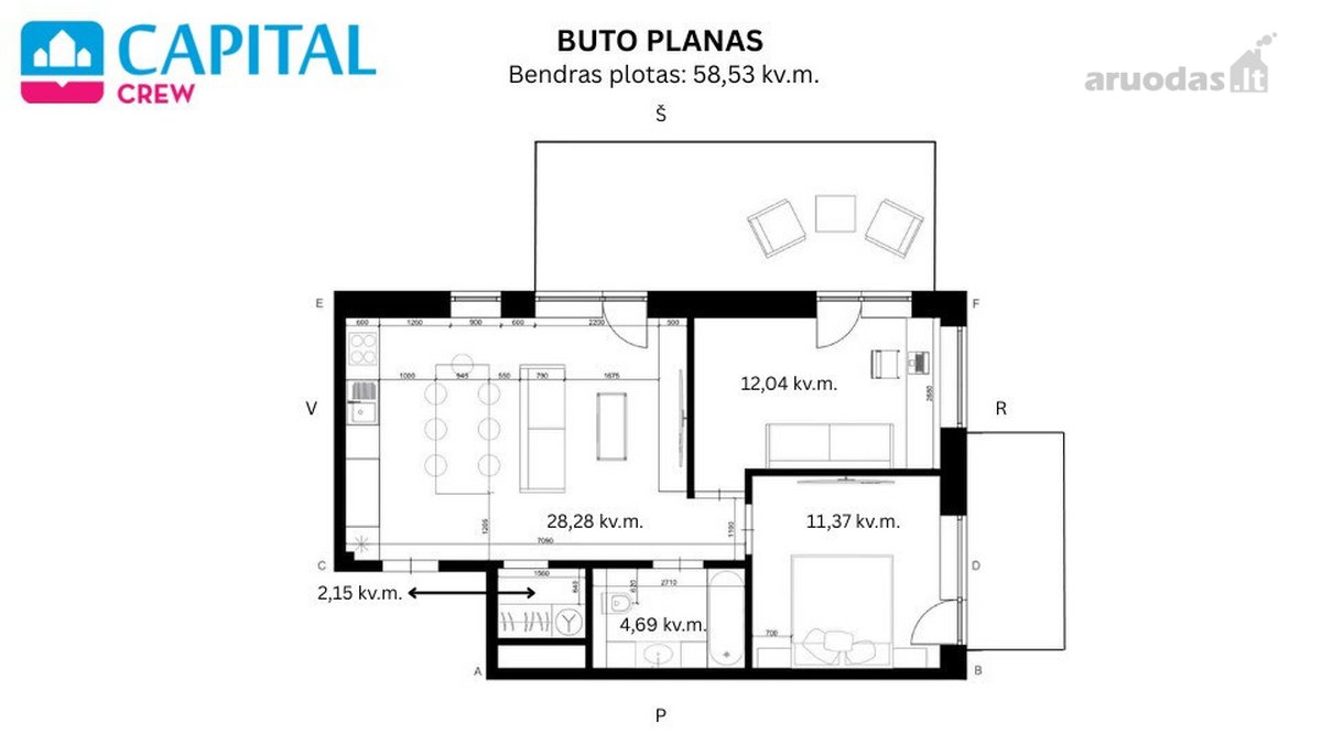 Parduodamas Jaukus 3 Kambarių Butas Su Net - nuotraukos Nr. 21