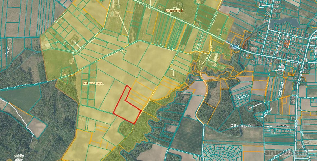 Parduodamas 545 a. sklypas Pakamorių k.