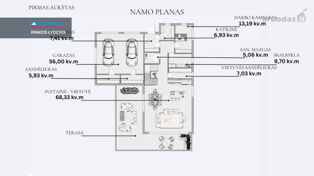 Parduodamas 12,64 Arų Namų Valdos Sklypas Su - nuotraukos Nr. 9