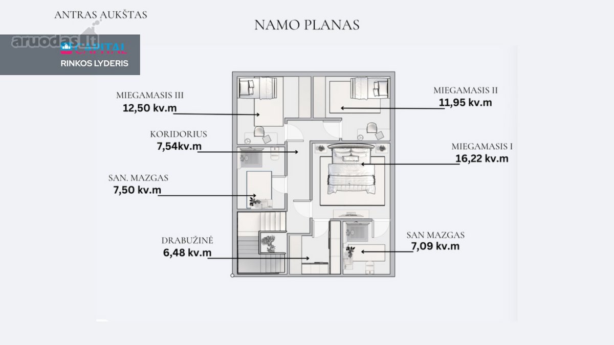 Parduodamas 12,64 Arų Namų Valdos Sklypas Su - nuotraukos Nr. 10
