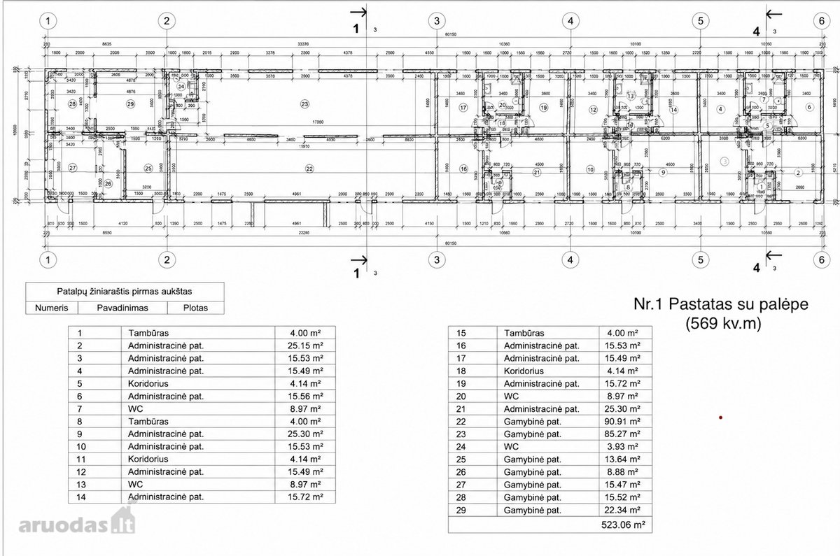 Parduodamas verslo pastatas 569 m2 su - nuotraukos Nr. 19