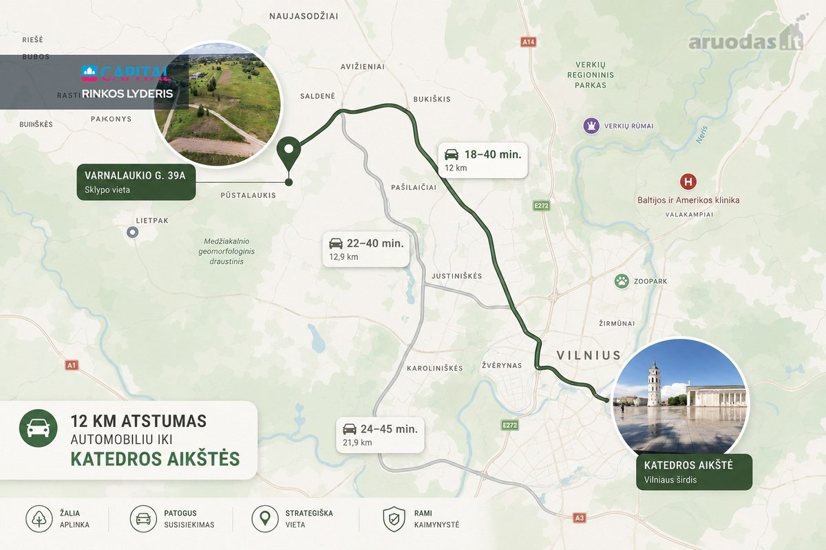 Parduodamas 10 Arų Sklypas Su Namo Projektu - nuotraukos Nr. 12