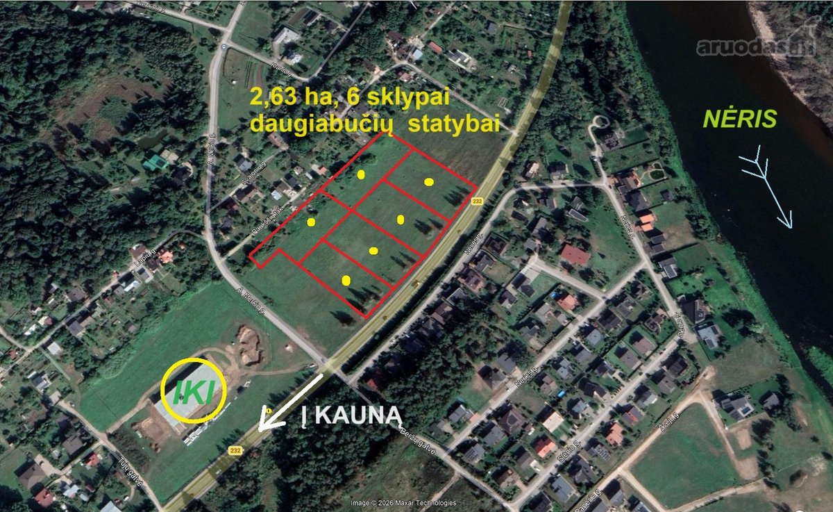 6 sklypai (plotas nuo 39 iki 48 arų, bendras - nuotraukos Nr. 2