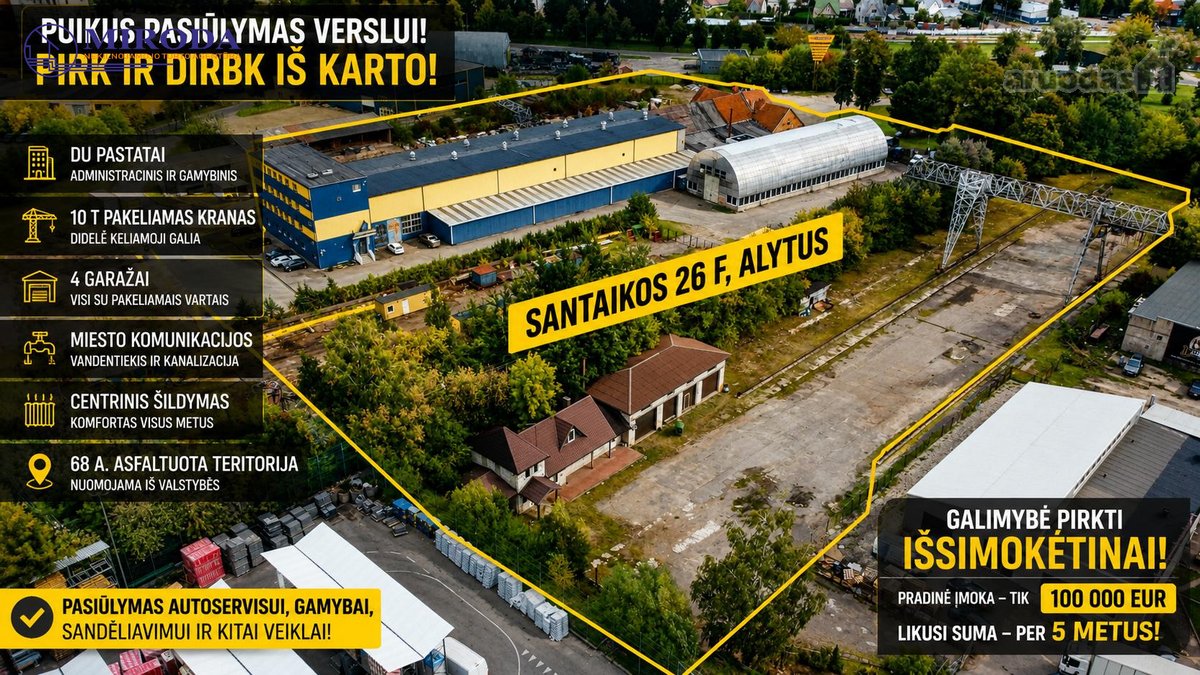 Verslo Objektas Alytuje Su Galimybe Pirkti