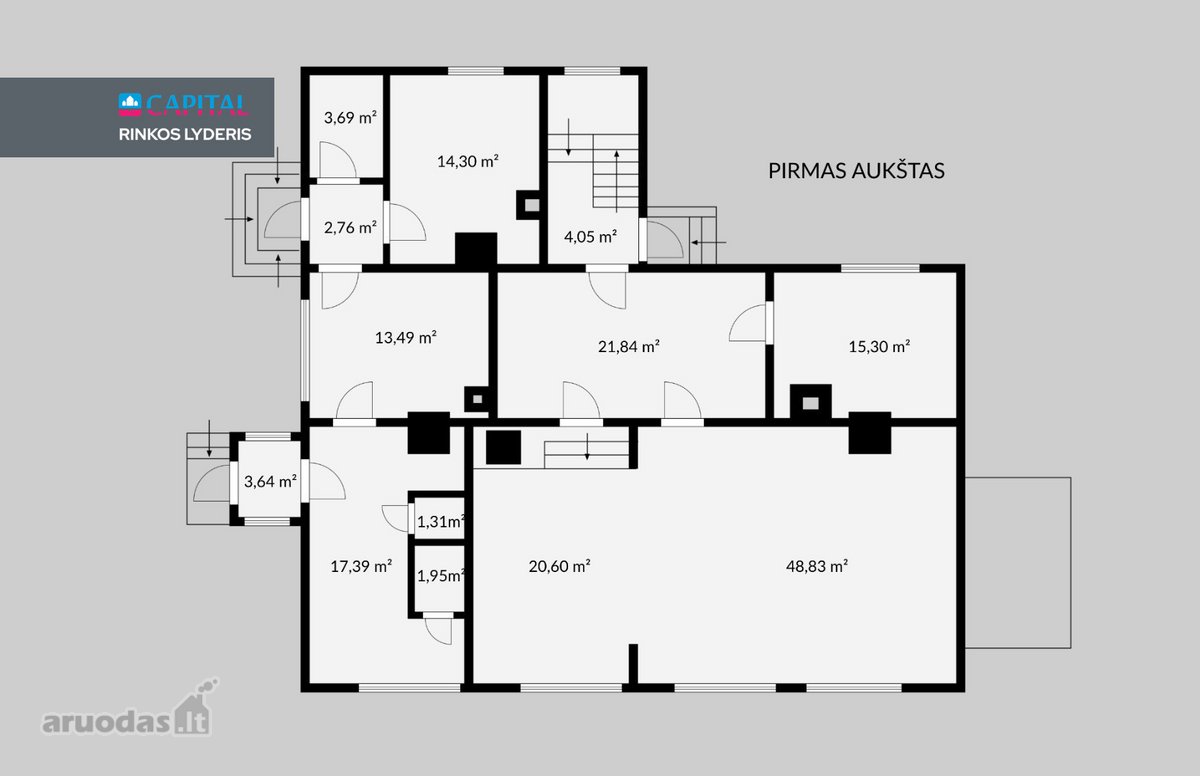 Parduodamos patalpos (845.37 kvadr. m.) - nuotraukos Nr. 20