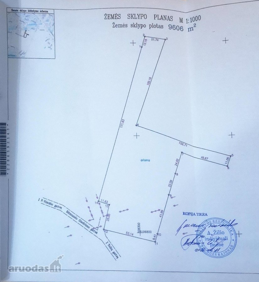 Kretingos mieste parduodamas 0,9606 ha žemės