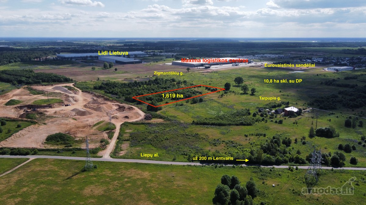 Investicijai – 1,619 ha Vilniuje, Pramonės Ir
