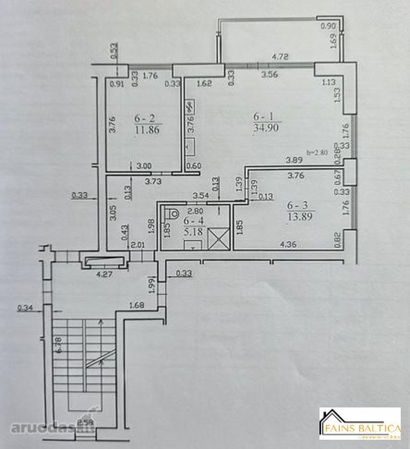 Parduodamas Šiuolaikiškas 3 Kambarių Butas - nuotraukos Nr. 46