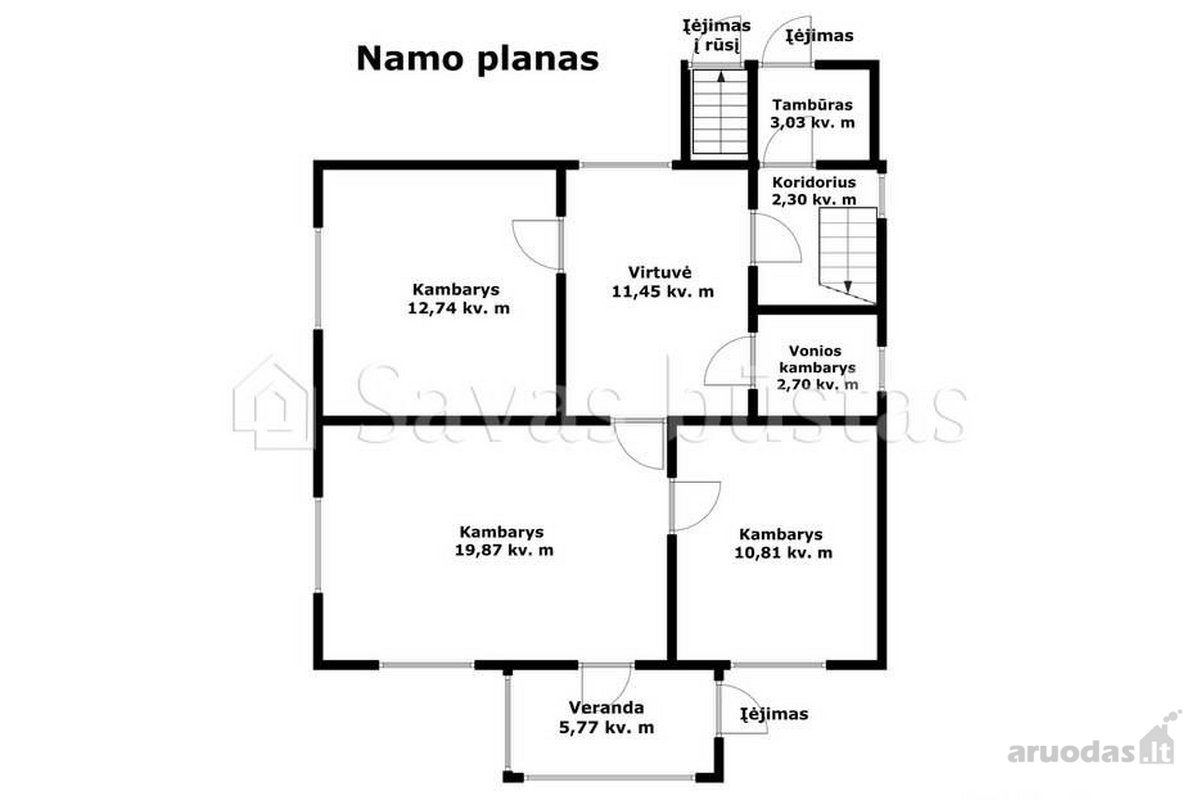 Parduodamas mūrinis, apšiltintas namas su 30 - nuotraukos Nr. 23