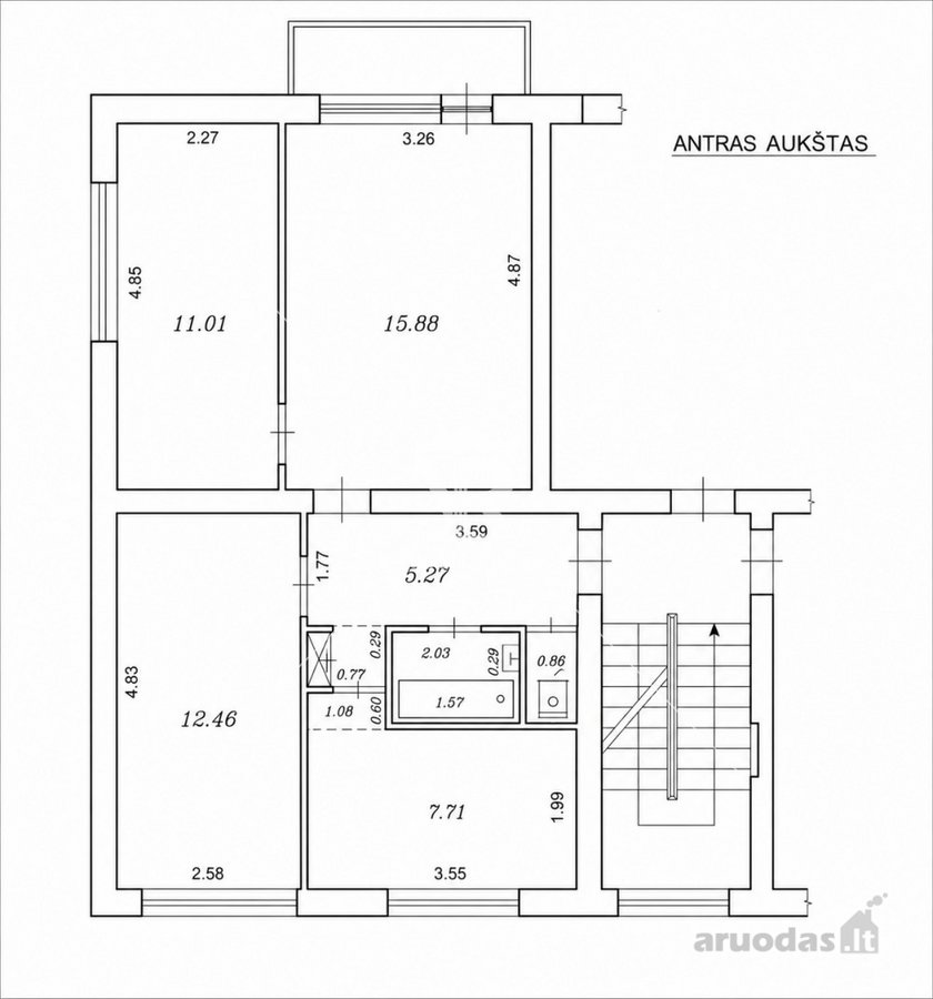 Parduodamas 3 kambarių butas Paryžiaus - nuotraukos Nr. 15