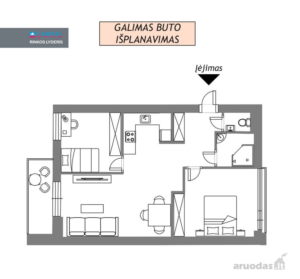 Butas Lengvai Perplanuojamas Į 3 Kambarius! - nuotraukos Nr. 26