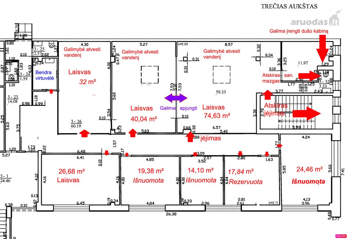 Išnuomojamos nuo 16 m² - 176 m² - nuotraukos Nr. 9