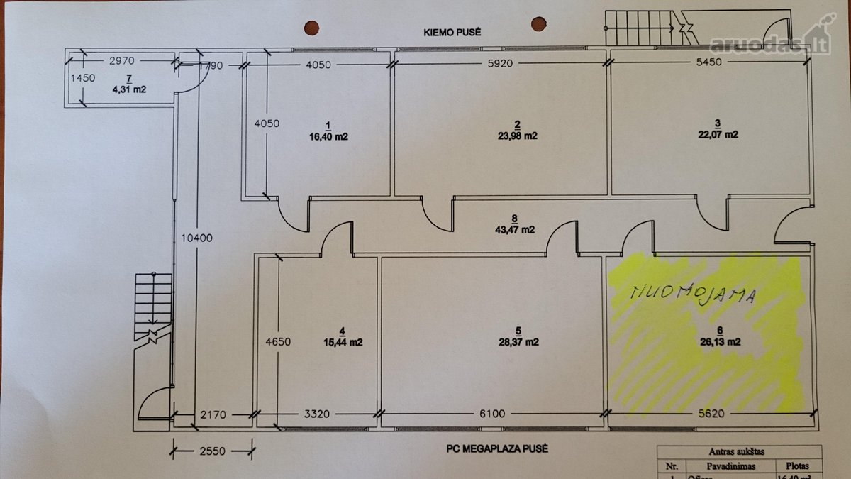 Centre, S.daukanto g. išnuomoju 26 m2 patalpą - nuotraukos Nr. 5