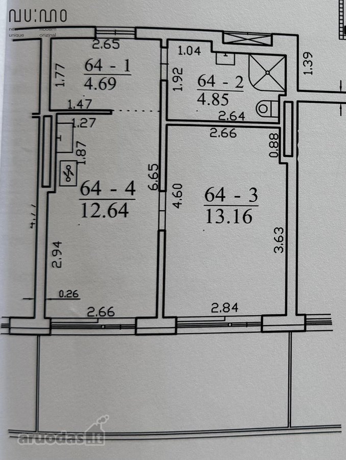 Apartamentai Vanagupėje  14 M² Terasa  ~800 - nuotraukos Nr. 26