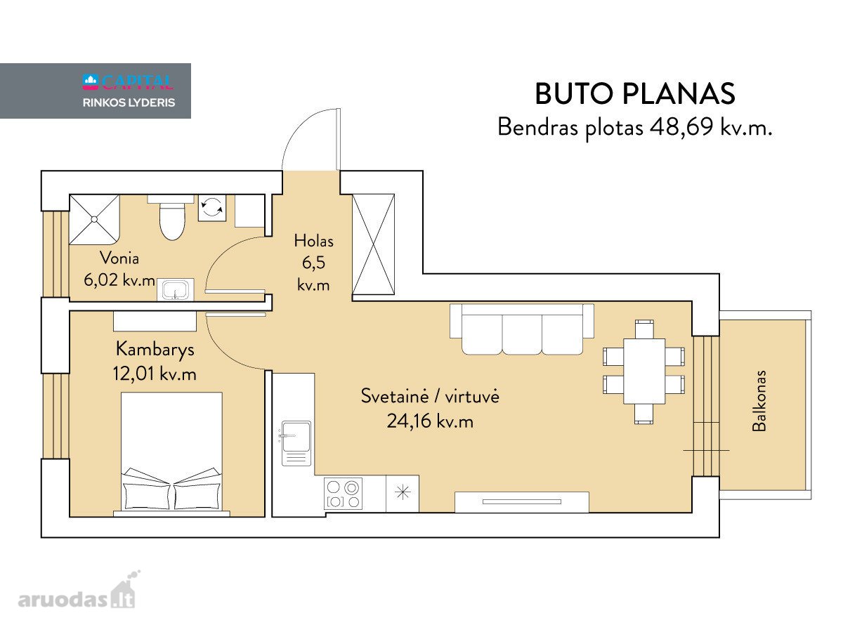 Parduodamas Jaukus 2 Kambarių Butas Pilaitėje - nuotraukos Nr. 31