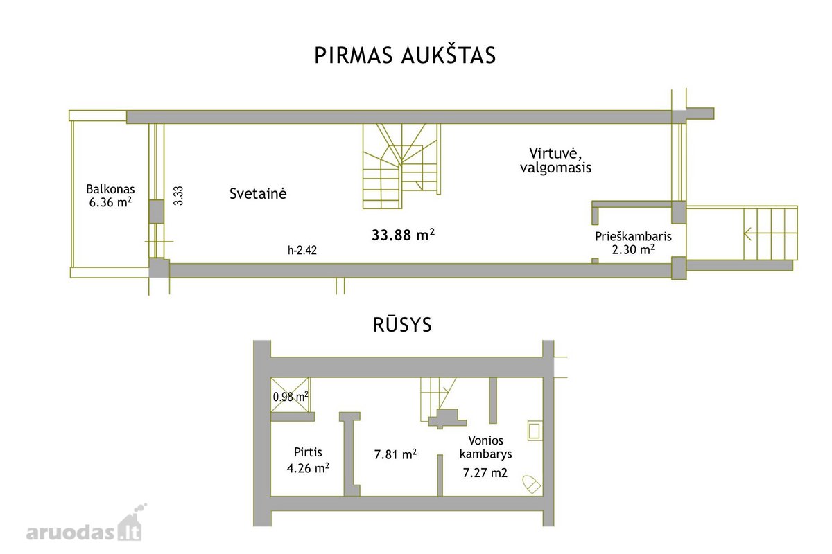 Parduodamas 3 Kambarių Butas-kotedžas - nuotraukos Nr. 14