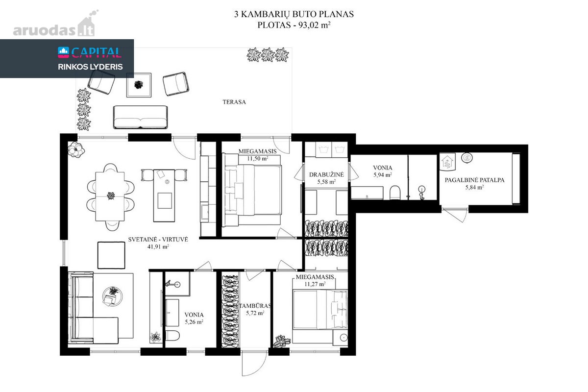 Parduodamas Modernus A++ Energetinės Klasės - nuotraukos Nr. 29