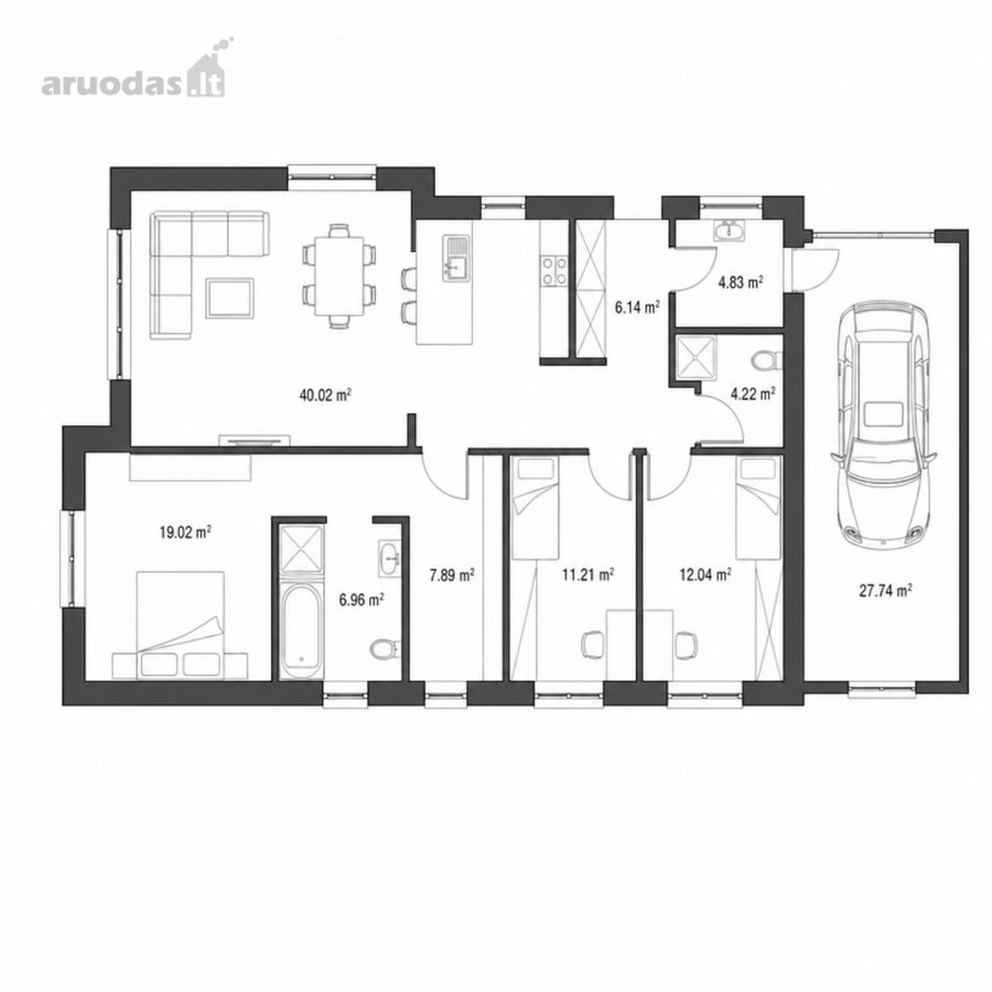 Vieno aukšto A++ klasės kotedžas Kairėnuose, - nuotraukos Nr. 16