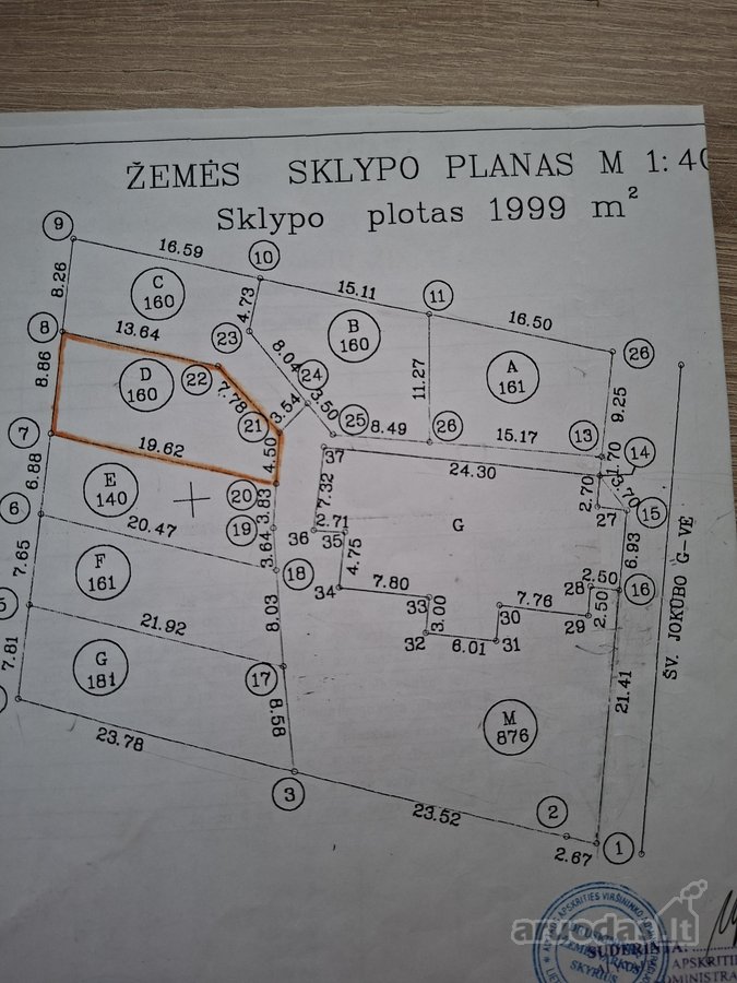 Parduodama sklypo D dalis 1,6 a, kuriai - nuotraukos Nr. 4