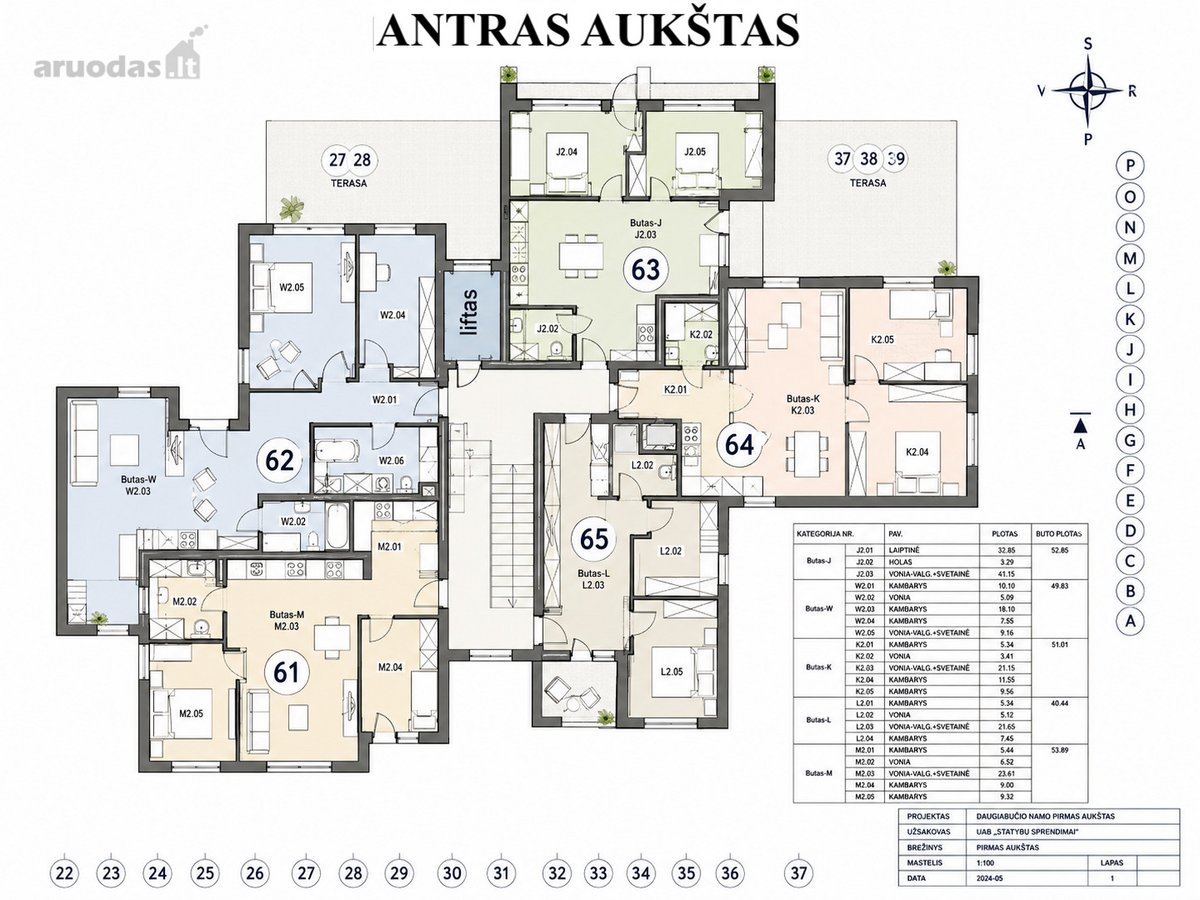 Parduodamas 43 Kv. M Butas Su Terasa Naujos - nuotraukos Nr. 14