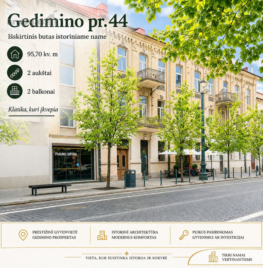 Prestižinis Butas Gedimino Prospekte Su - nuotraukos Nr. 39