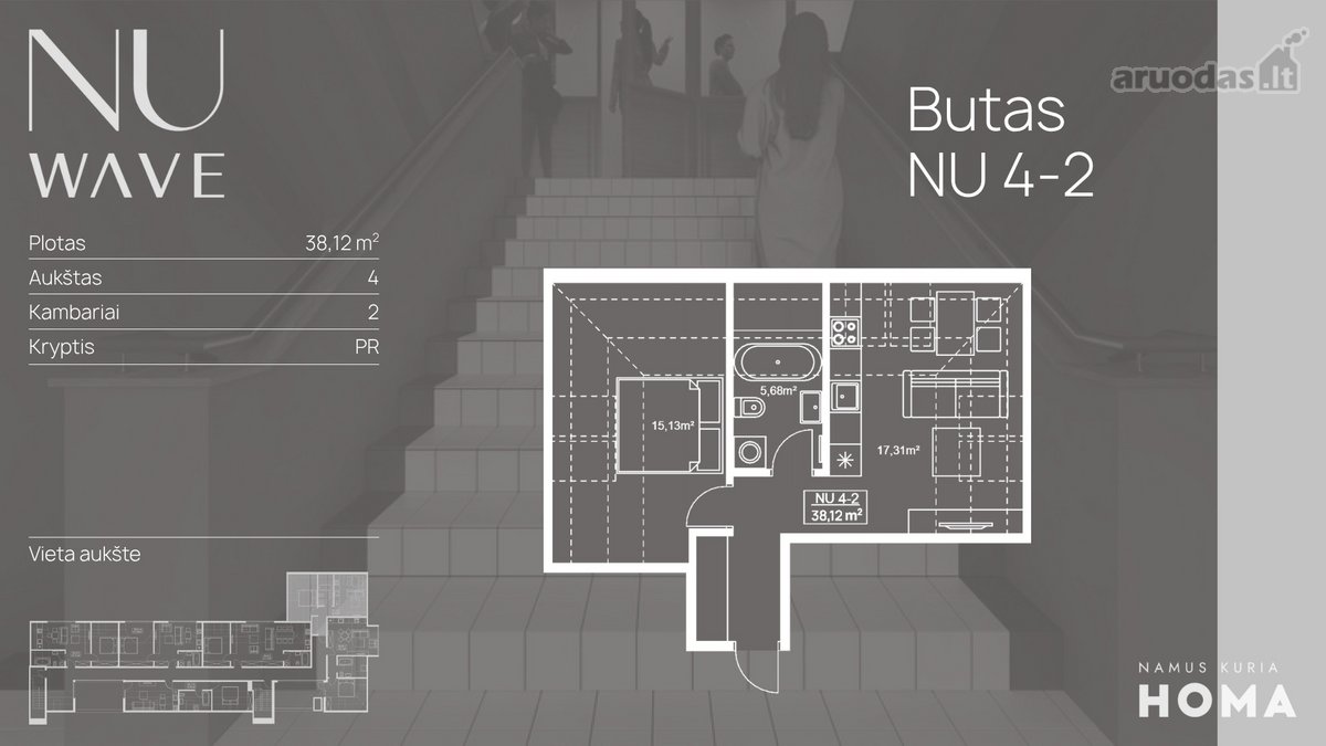 „Nu Wave“ – studijos tipo būstai - nuotraukos Nr. 2