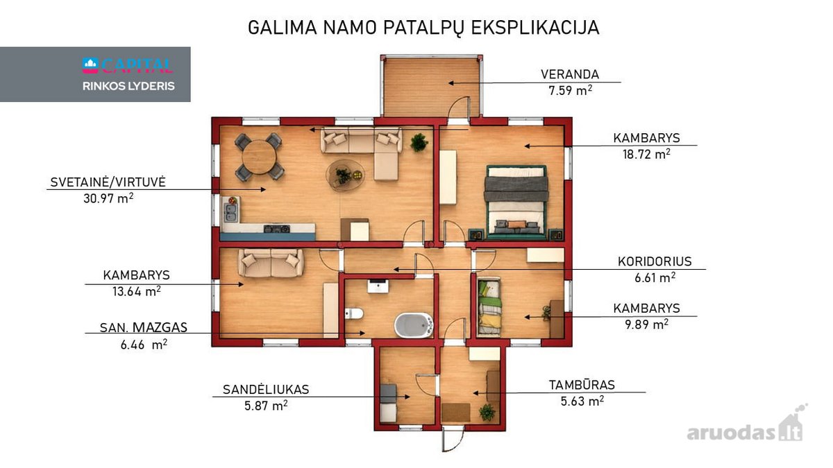 Parduodamas Namas Su 26 A Namų Valdos Erdviu - nuotraukos Nr. 29