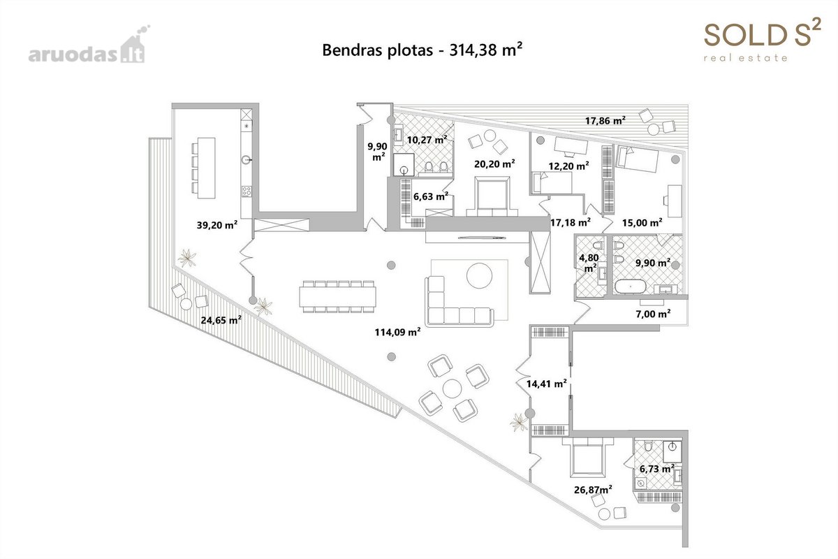 Į aukščiausiai esančius apartamentus - nuotraukos Nr. 8